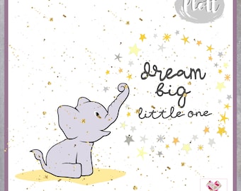 Plotterdatei - Elephant Love -Dream Big Little One - SVG.DXF