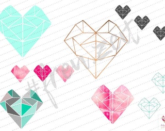 Plotterdatei - "Heart Geometric" - Plottdesign SVG/DXF