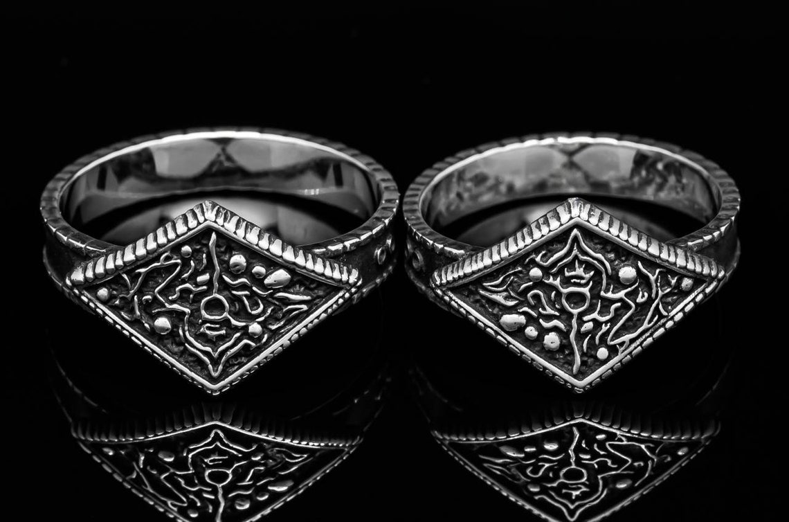 Ring of Favor and Protection Gamer Silver Band Gift for Men Etsy