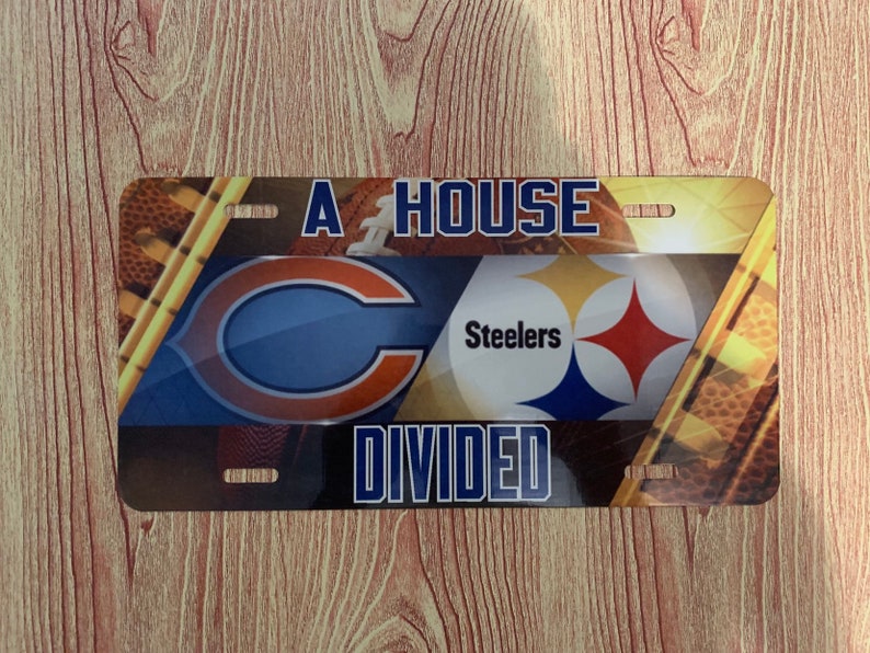House Divided License plate customized with ANY TEAMS Etsy