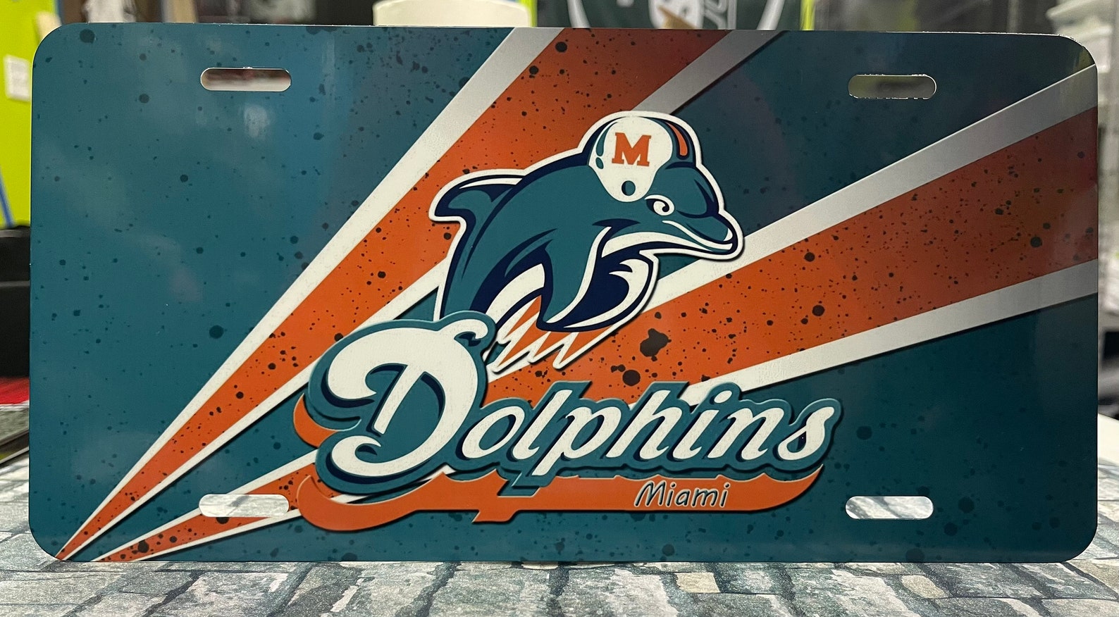 Miami Dolphins vanity license plate/ lic plates 2 options Etsy