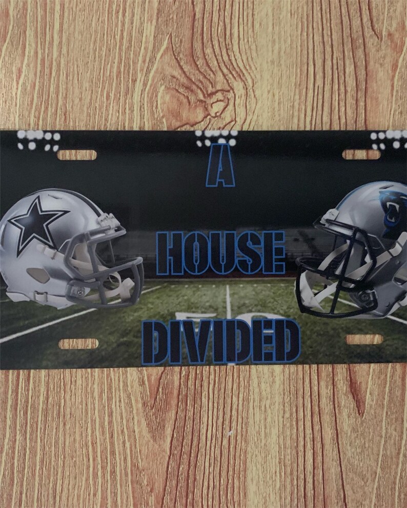 House Divided License plate customized with ANY TEAMS Etsy