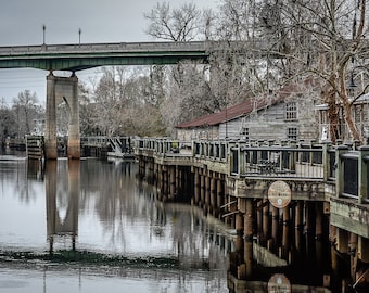 Conway SC Waccamaw River Memorial Bridge Riverwalk Print