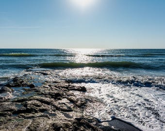 Photo Art Pawleys Island South Carolina Atlantic Ocean and Rock Jetty Print