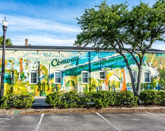 Conway SC: Downtown Main Street Mural Print
