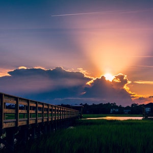Digital Download Printable Wall Art Stock Photos Pawleys Island South Carolina Causeway Sunset