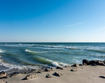 Pawleys Island South Carolina Photo Art Home Office Decor Beach Waves Print