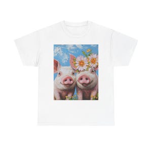 Cute Pig Graphic Tee, Fun Animal T-Shirt for Animal Lovers, Farmhouse Style, Perfect Gift, Casual Wear