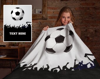 Soccer Personalized Fleece, Sherpa Blanket, Soccer Blanket, Add Your name, soccer gifts for players, soccer mom, soccer custom gift