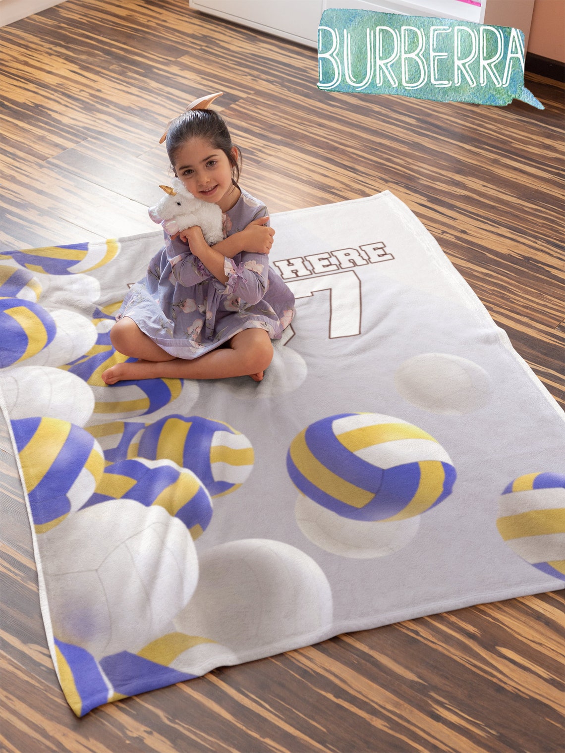 Personalized Volleyball Fleece Sherpa Blanket Volleyball Etsy