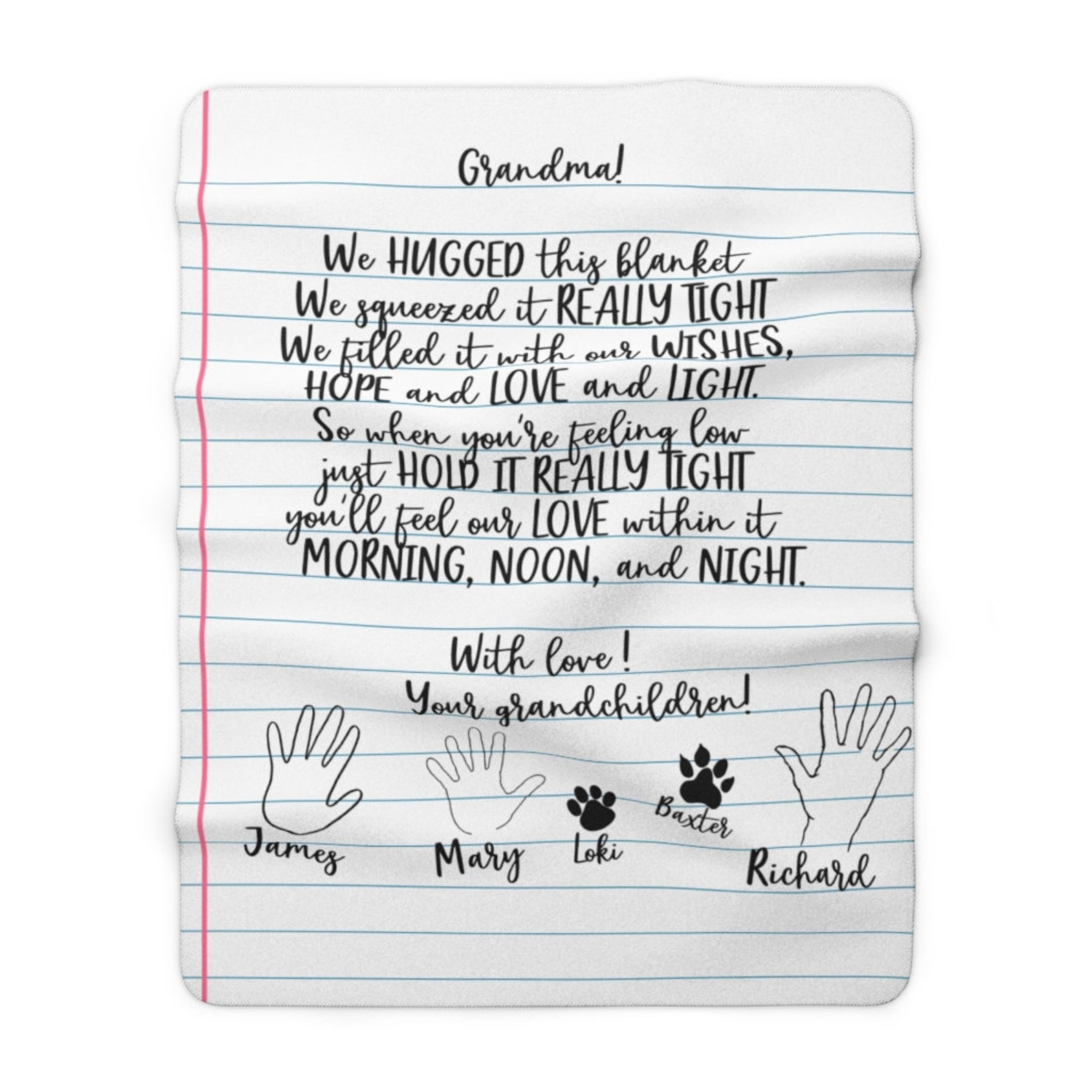 Love Letter Blanket Handwriting Blanket Custom Blanket Etsy