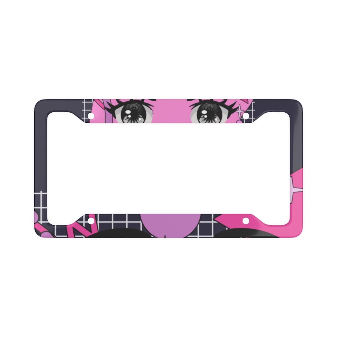 Anime License Plate Frame, Custom License Plate Frame, Cute Anime Eyes