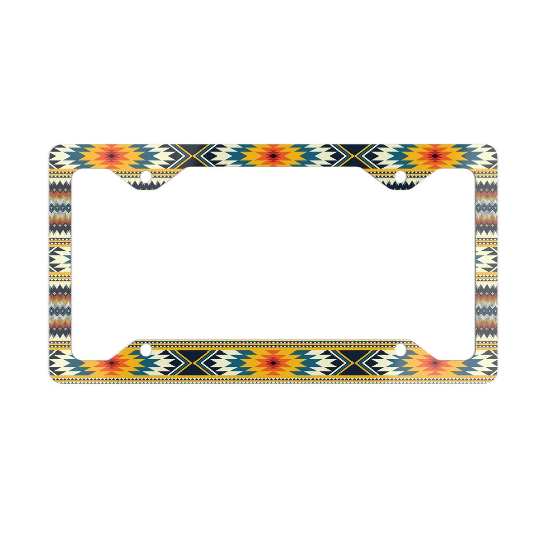 Western Car Accessories License Plate Frame, Navajo America Indian Car Decor License Plate Cover