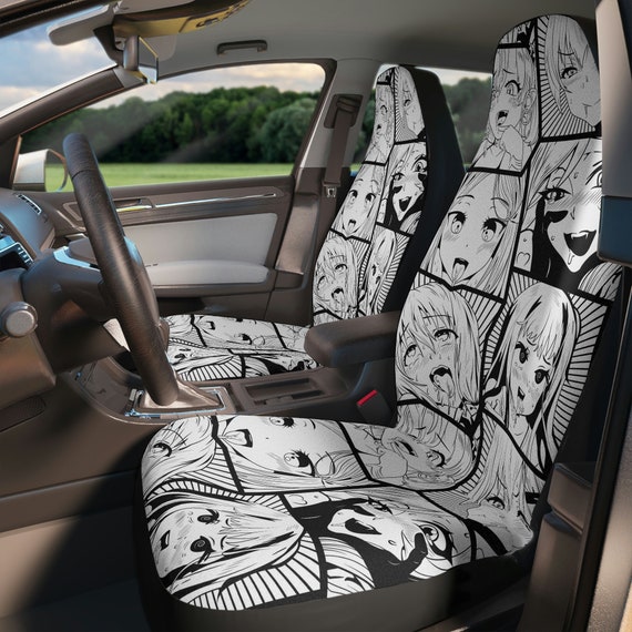 Buy Hand Drawn Art Car Seat Covers for Anime Lover Ahegao Face