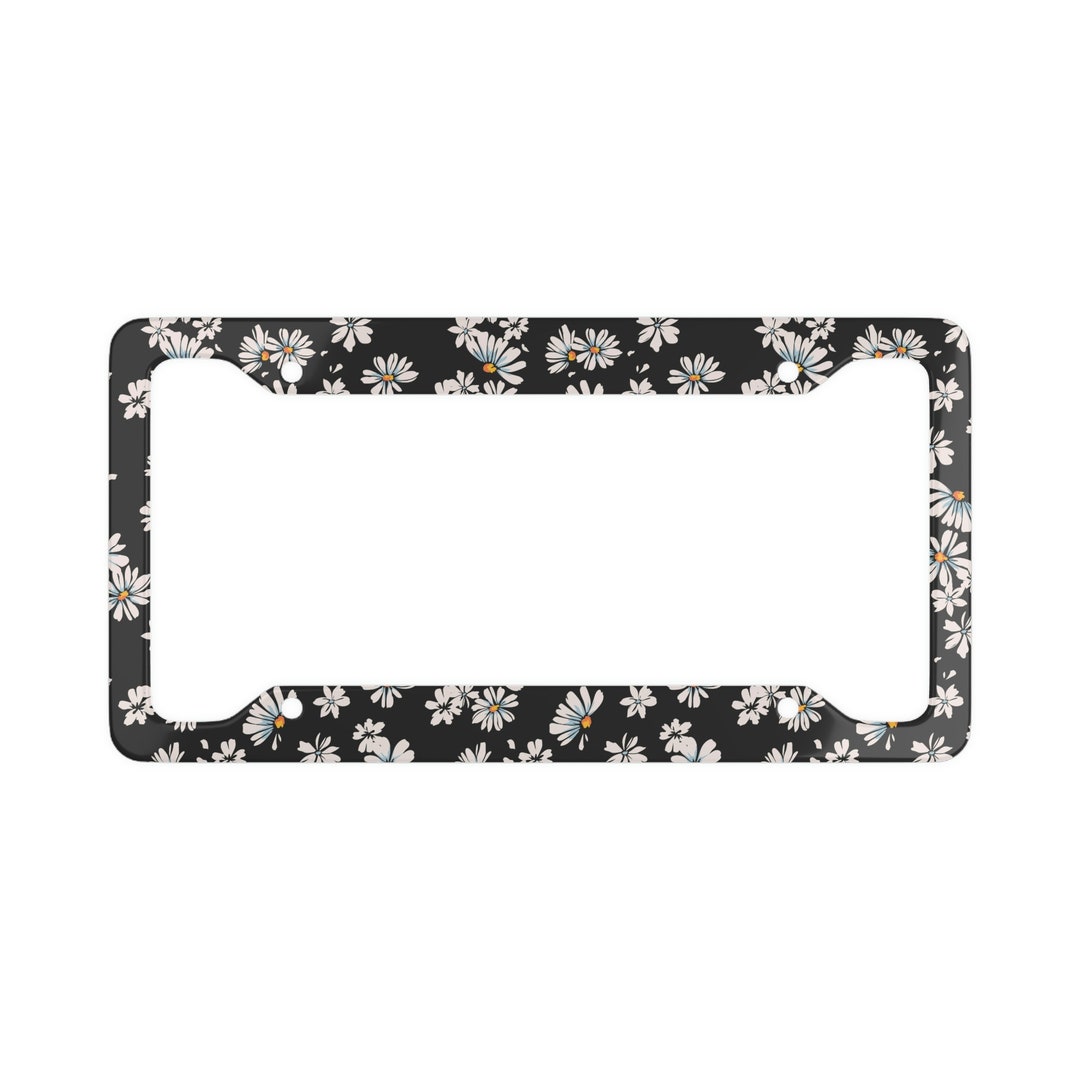 Daisy License Plate Frame Cute Gift for Women, Drive in Style With Our