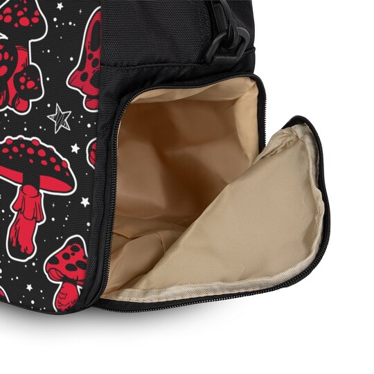 Disover Cute mushrooms Fitness Handbag, natural mushrooms and stars custom print handbag