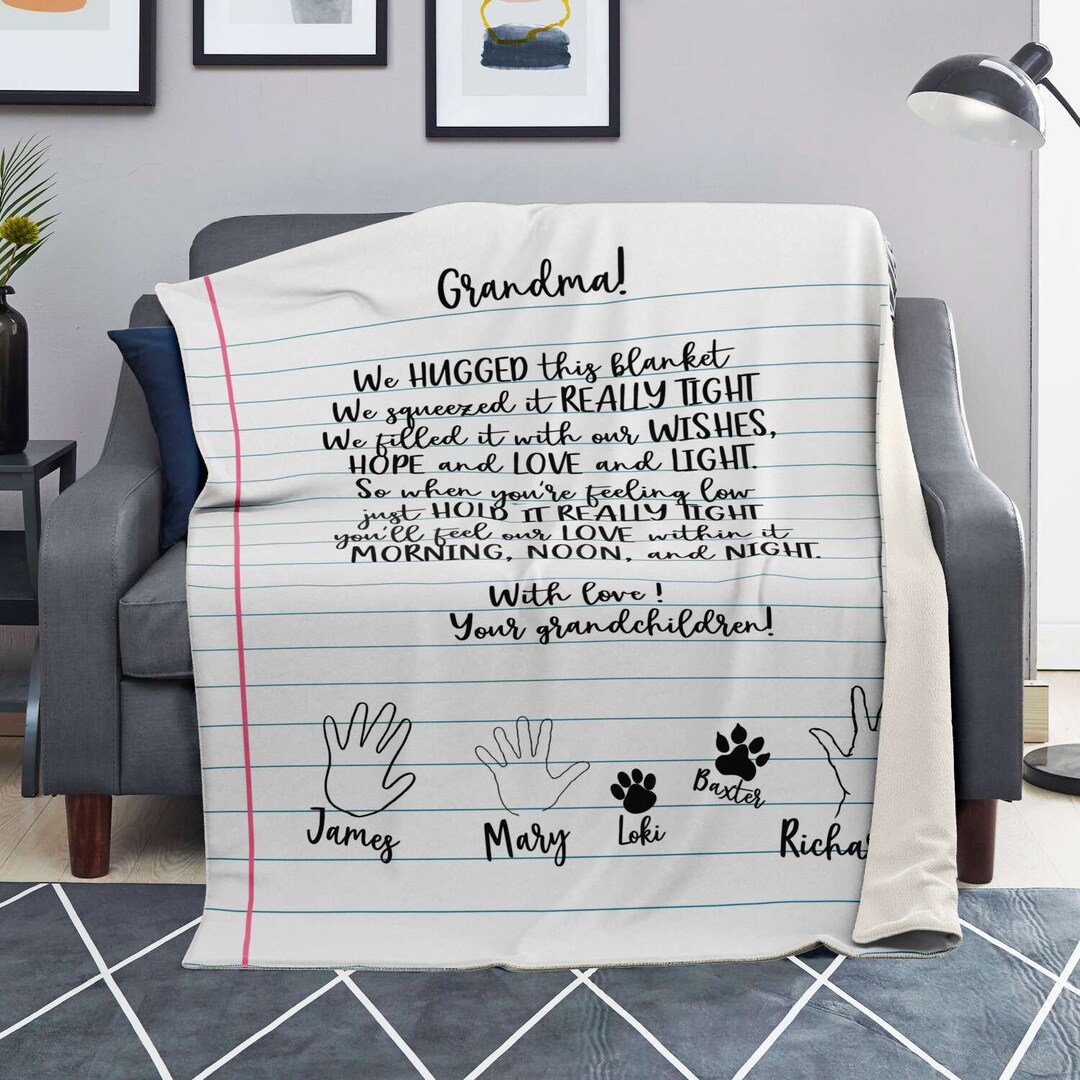 Love Letter Blanket Handwriting Blanket Custom Blanket Personalized