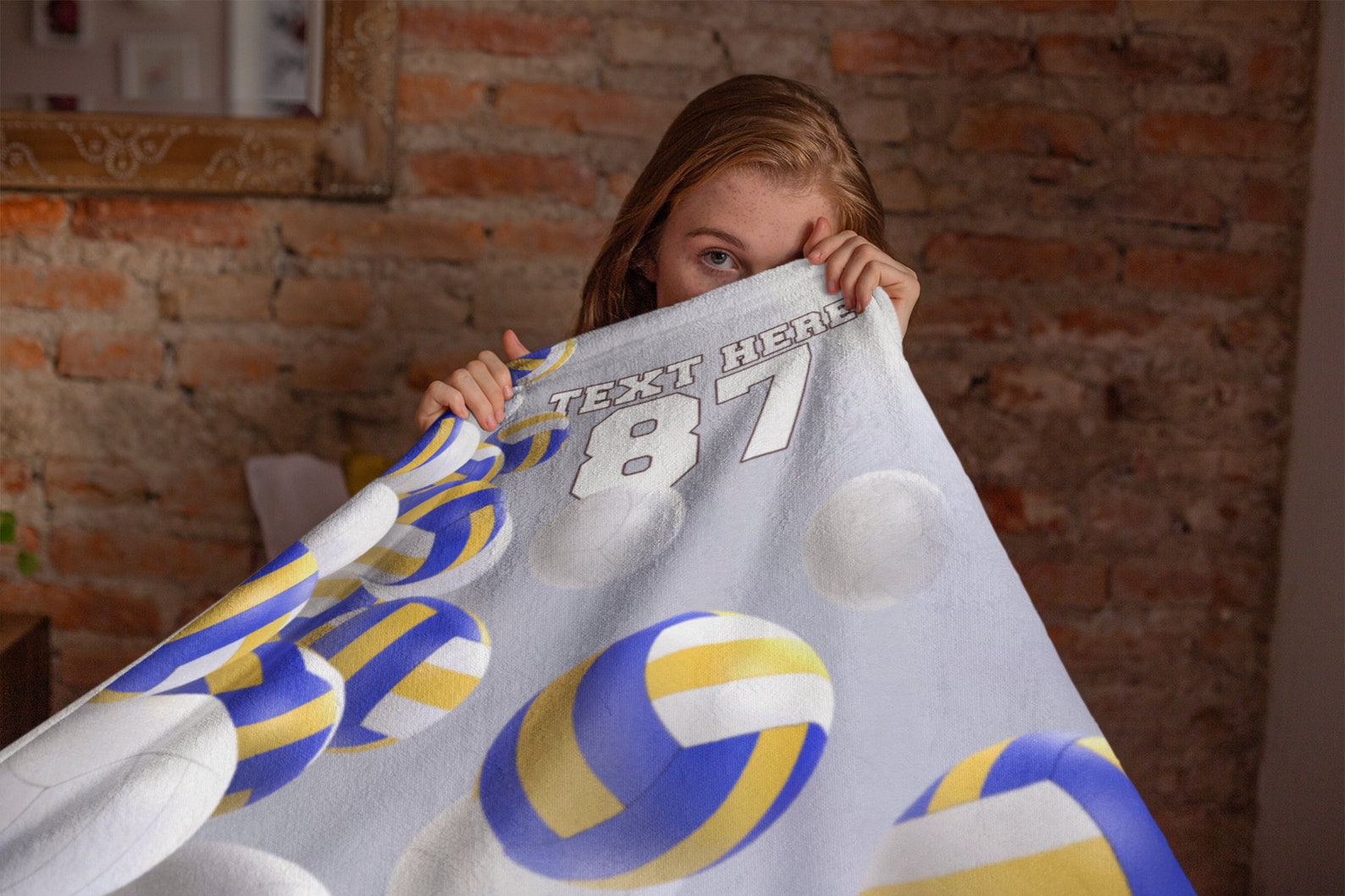 Personalized Volleyball Fleece Sherpa Blanket Volleyball Etsy