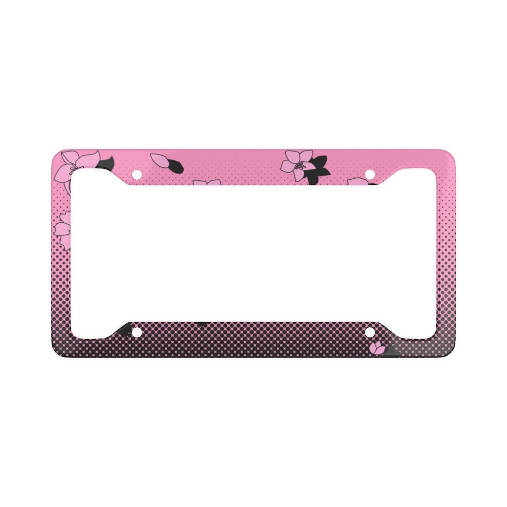 Anime License Plate Frame Cherry Blossom Petals License Plate Etsy