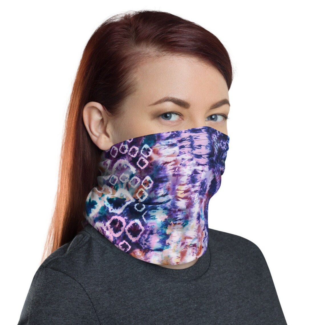 Face mask Neck Gaiter Tie Dye design print Multifunctional Etsy