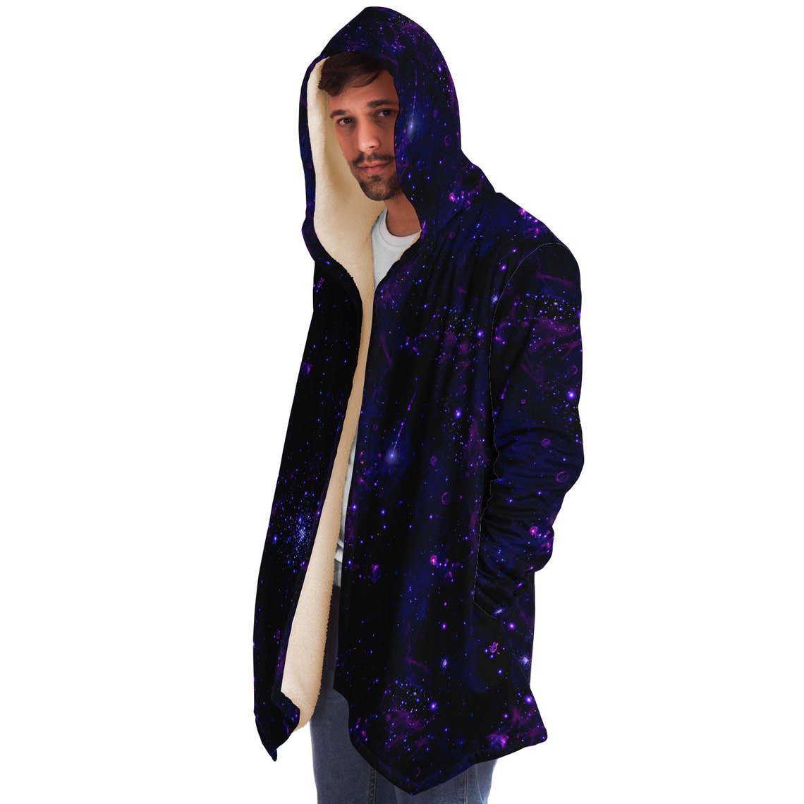 Hooded Cloak Galaxy design pattern hooded cloak High | Etsy