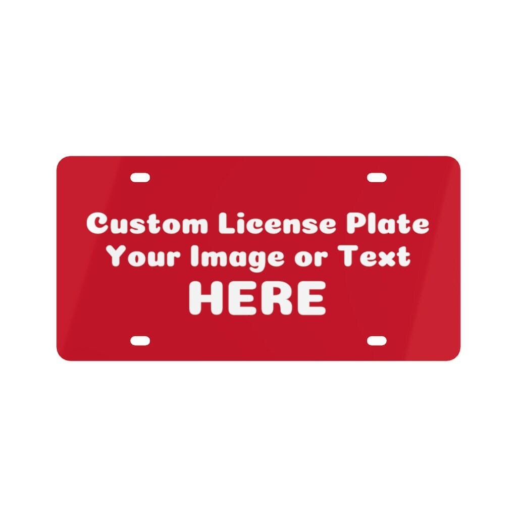 Design Your Own Custom License Plate Back and Front Car Etsy