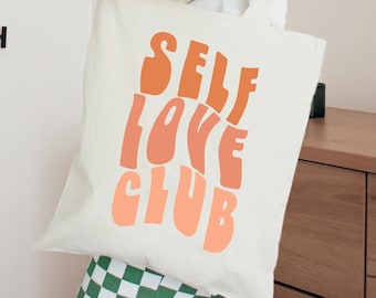 Self Love Club PNG | Self Love Club Shirt Design | Retro Quote | Retro Quote Cut File | Wavy Text PNG