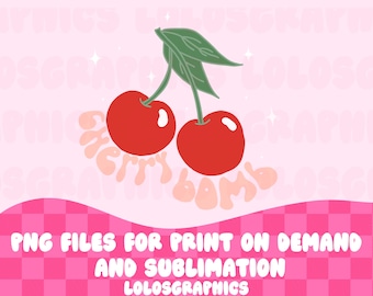 Retro Cherry Bomb Graphic PNG | Cherry Bomb PNG | Retro Cherry Design PNG | Cherry Bomb Hoodie Design