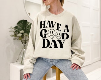 Heb een goede dag PNG | Heb een goede dag shirt design | Smiley Quote | Smile Retro Cut File | Sublimatie | Cut File voor Cricut