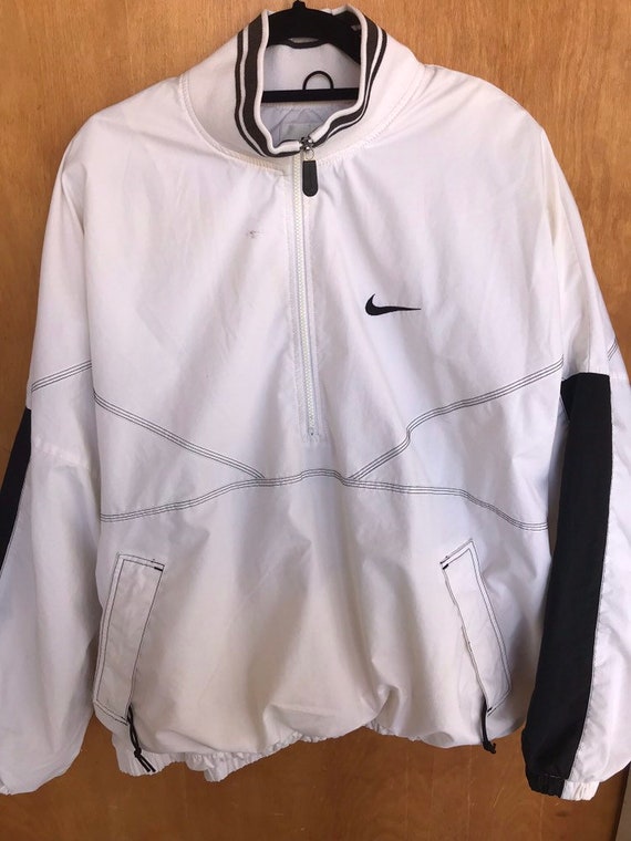 nike swoosh windbreaker white