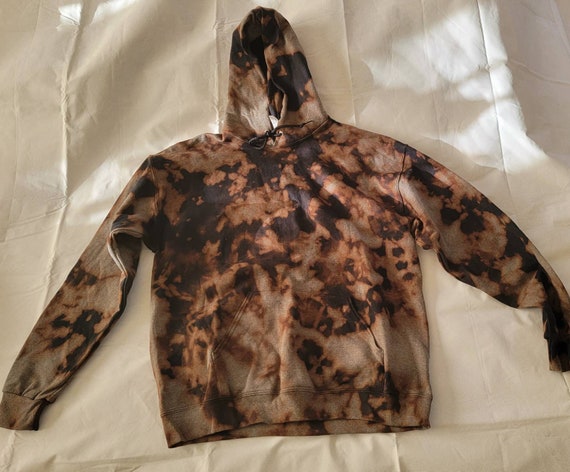 Brown tie dye hoodie hotsell