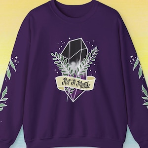 Ace Pride &quot;Not A Mistake&quot; Unisex Heavy Blend Crewneck Sweatshirt Subtle Witchy Whimsy Goth CottageCore Kawaii Alternative Queer Gift Asexual
