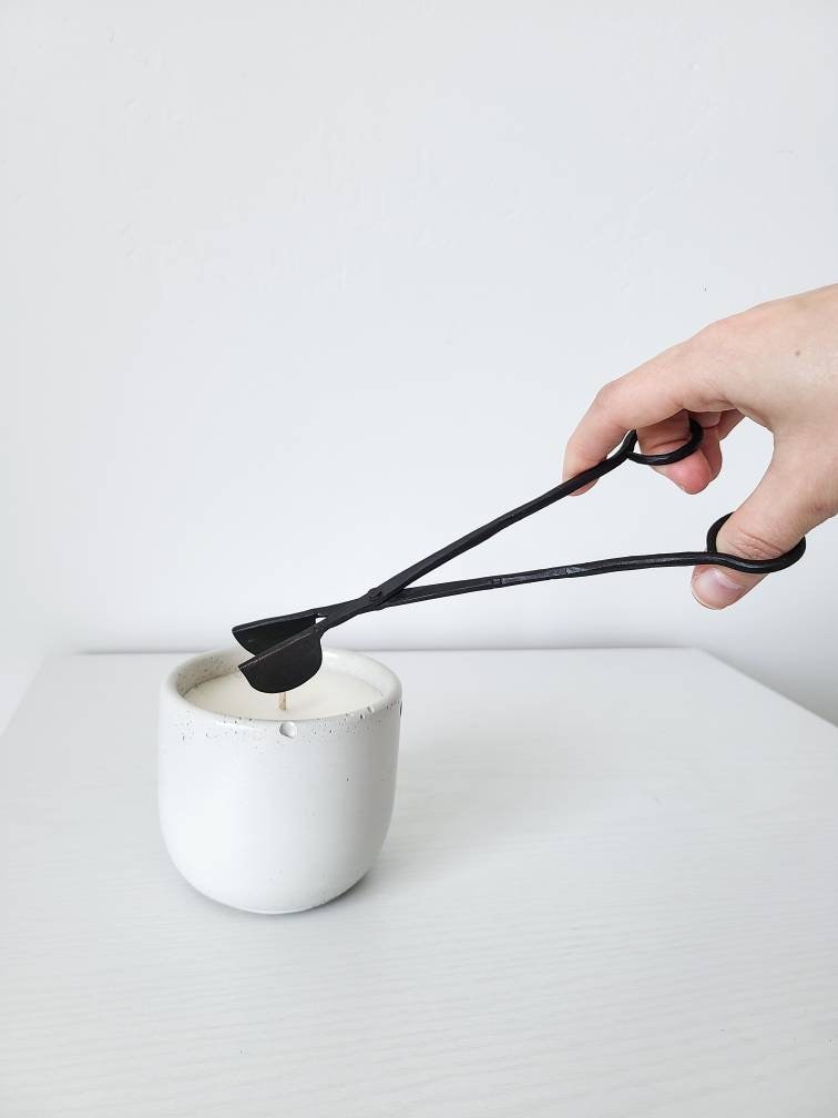 Forged Iron Pinching Candle Snuffer, Black Rustic Candle Snuffer, Primitive Candle Snuffer