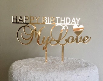 Cake Toppers personalisé Brillant Gateau anniversaire MARIAGE LOVE 