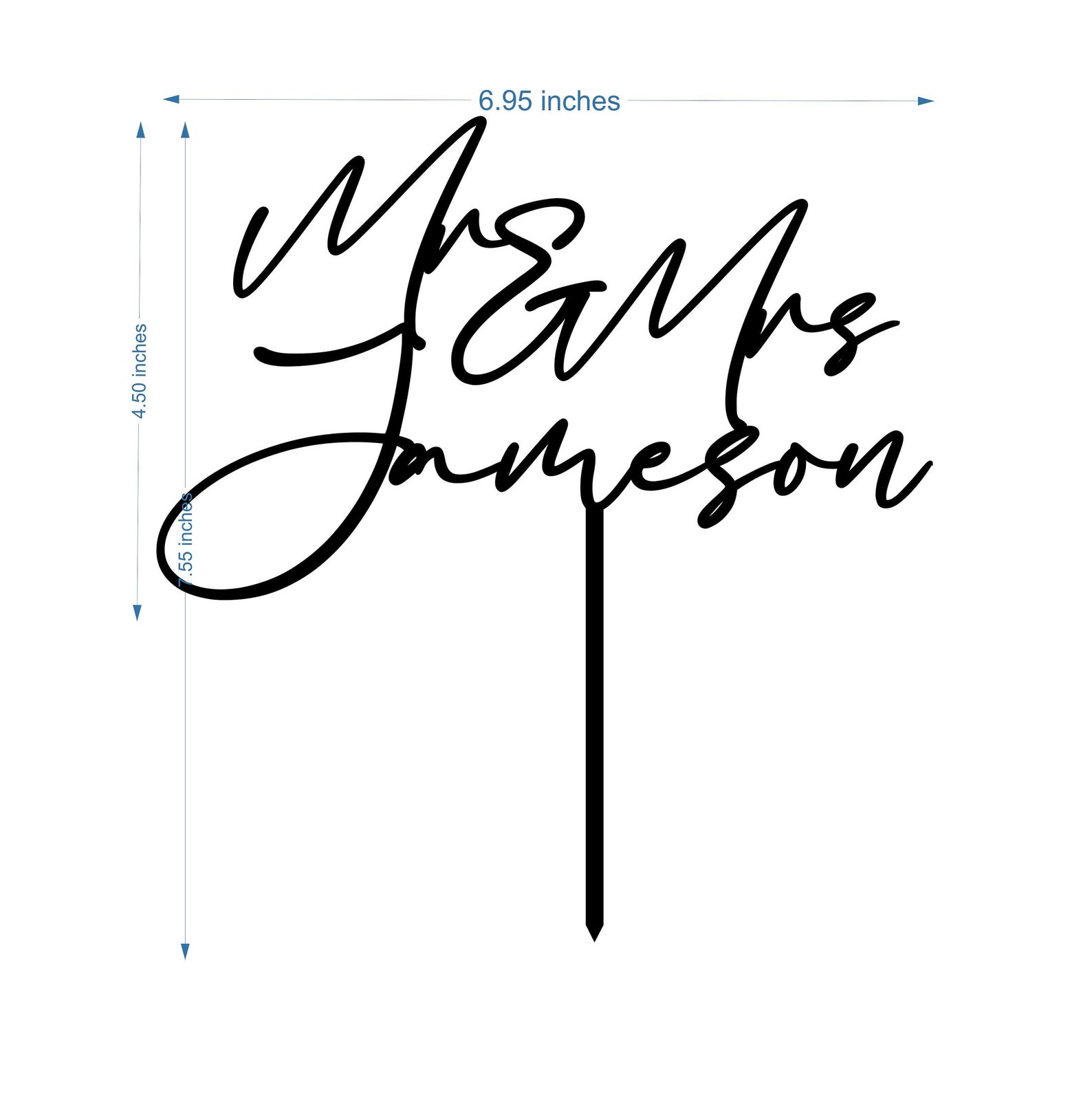 Custom Wedding Cake Topper Mr and Mrs Cake Topper the Etsy