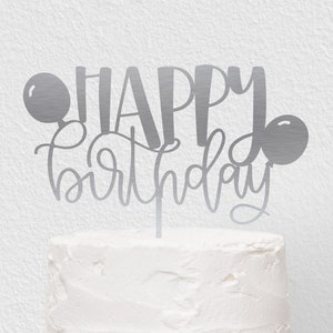 Joyeux Anniversaire My Love Cake Topper Miroir Gold Birthday Etsy