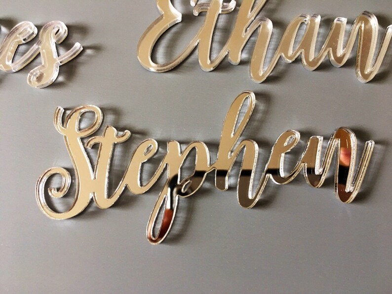 Custom Words Mirror Silver Acrylic Sayings Sign Mirror Etsy