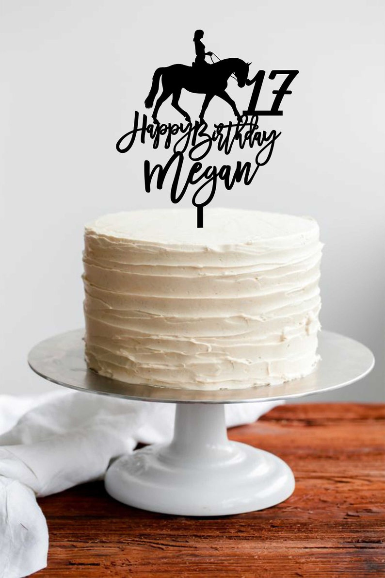 Personalised Horse Cake Topper Horse Riding Cake Topper - Etsy