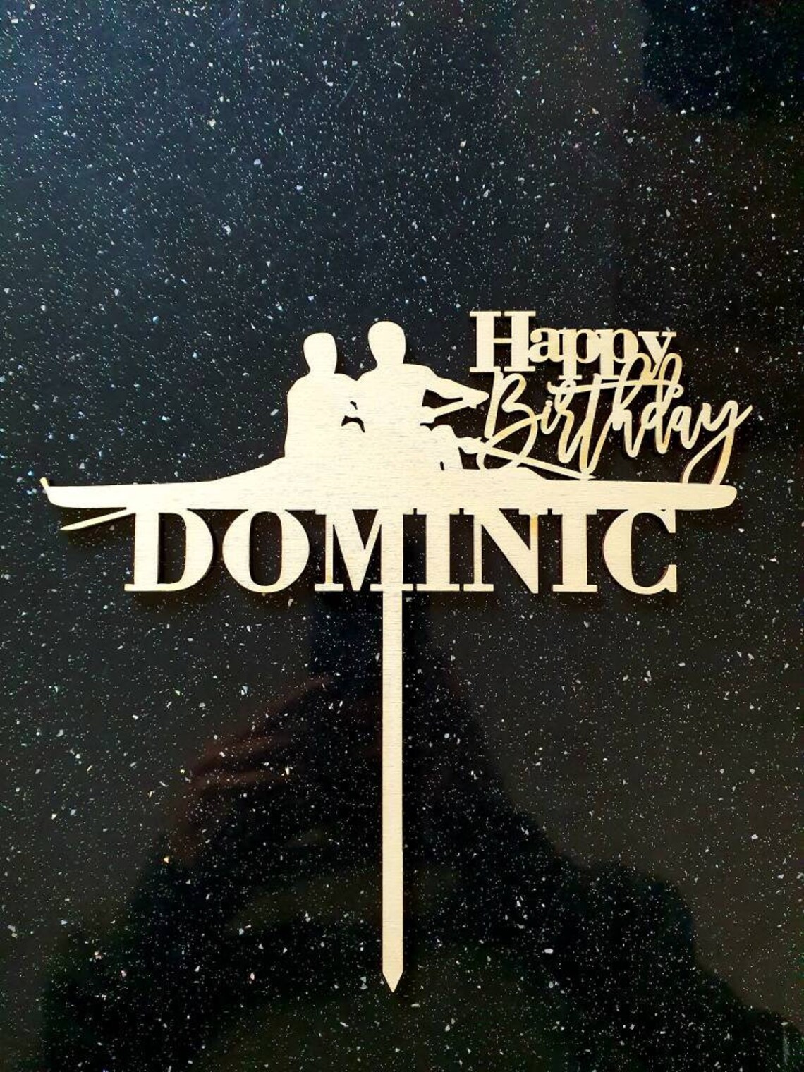 Personalised Rowing Cake Topper Rowing Wooden Birthday Cake Etsy