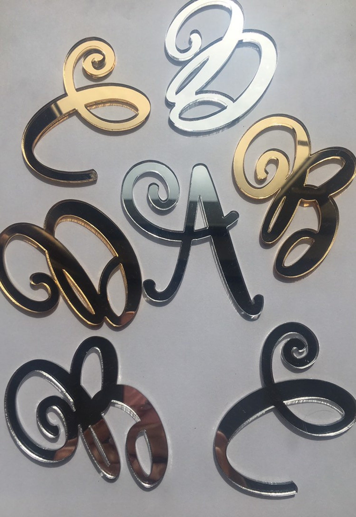 Monogram Mirror Letterslaser Cut Letterslaser Cut Etsy