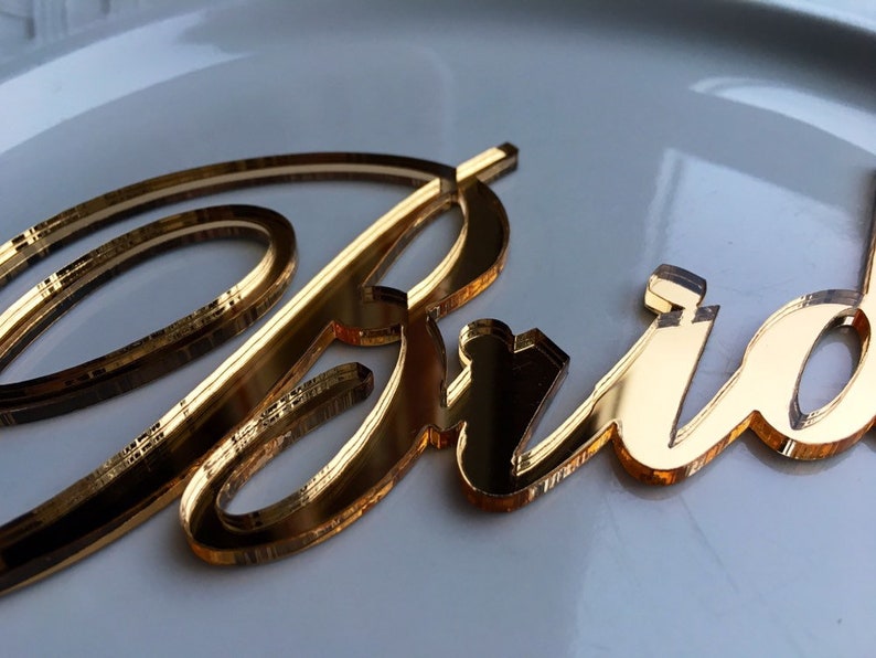 Custom Words Mirror Gold Acrylic Sayings Sign Mirror Etsy