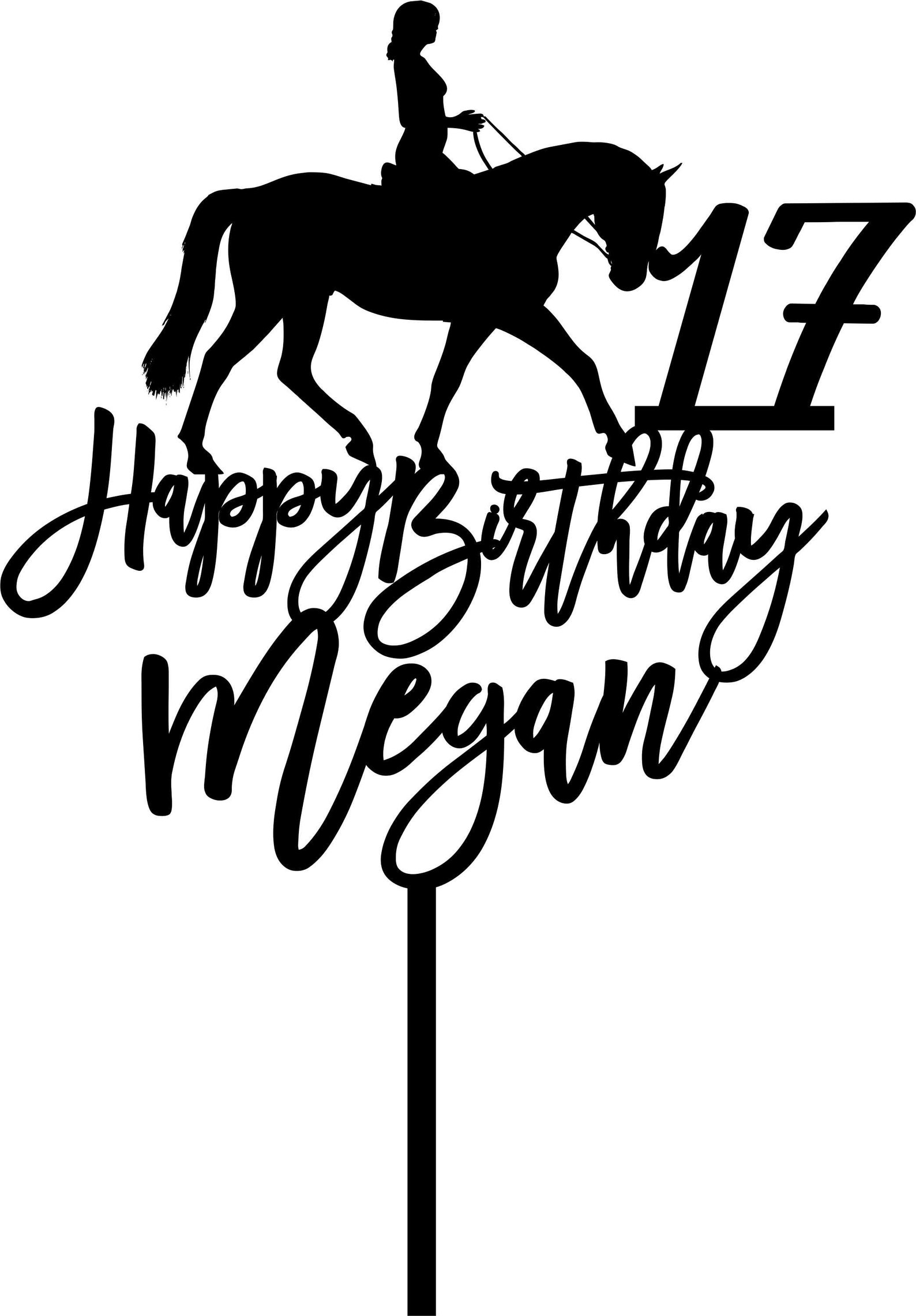 Personalised Horse Cake Topper Horse Riding Cake Topper - Etsy