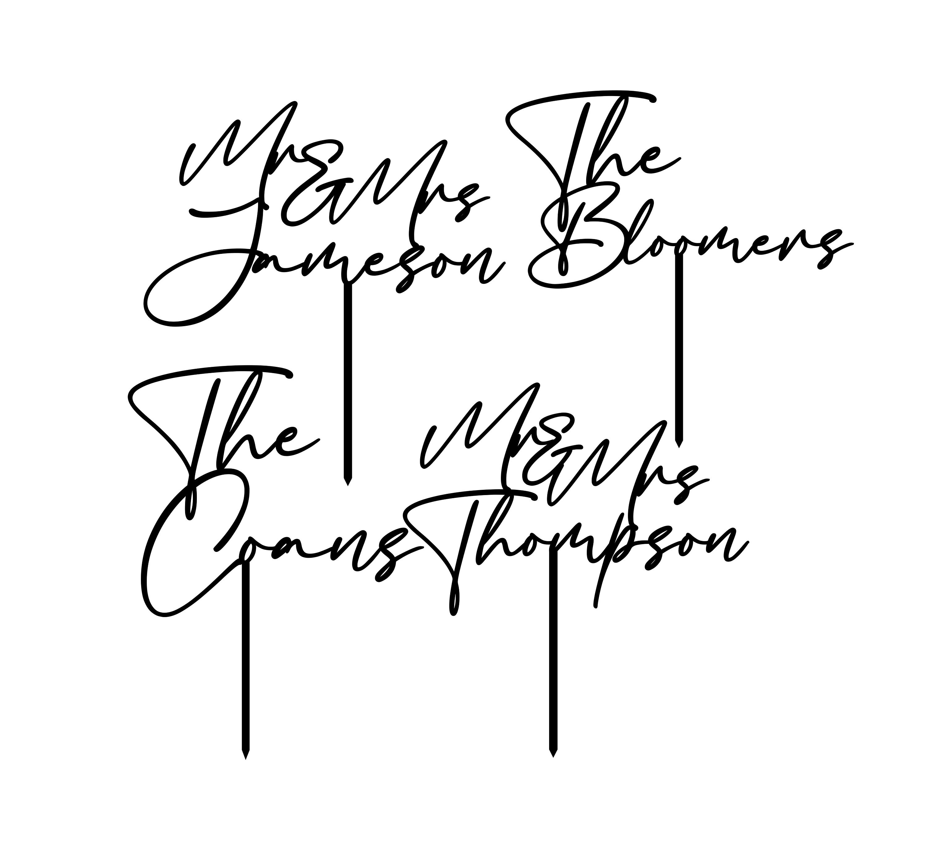 Custom Wedding Cake Topper Mr and Mrs Cake Topper the Etsy