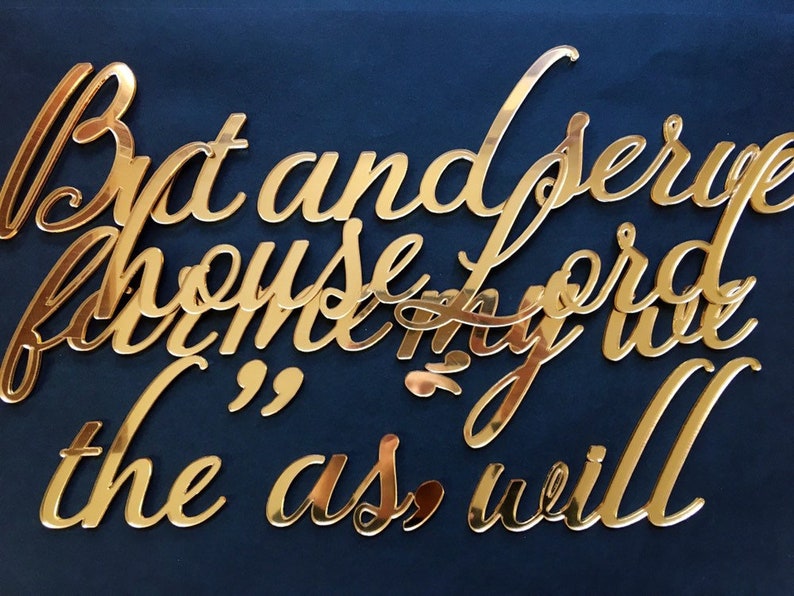 Custom Words Mirror Gold Acrylic Sayings Sign Mirror Etsy