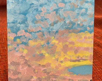 Cotton Candy sunset painting
