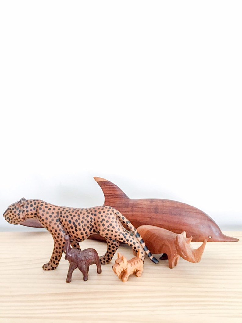 handmade wooden animals