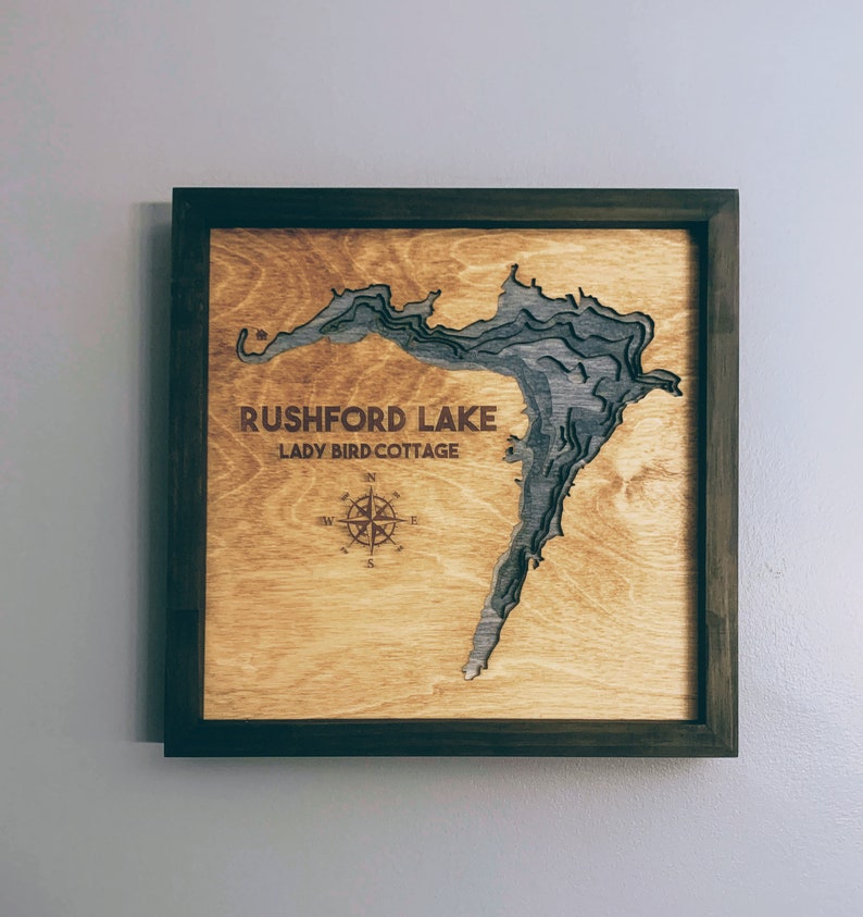 Rushford Lake New York Topographical Map Etsy
