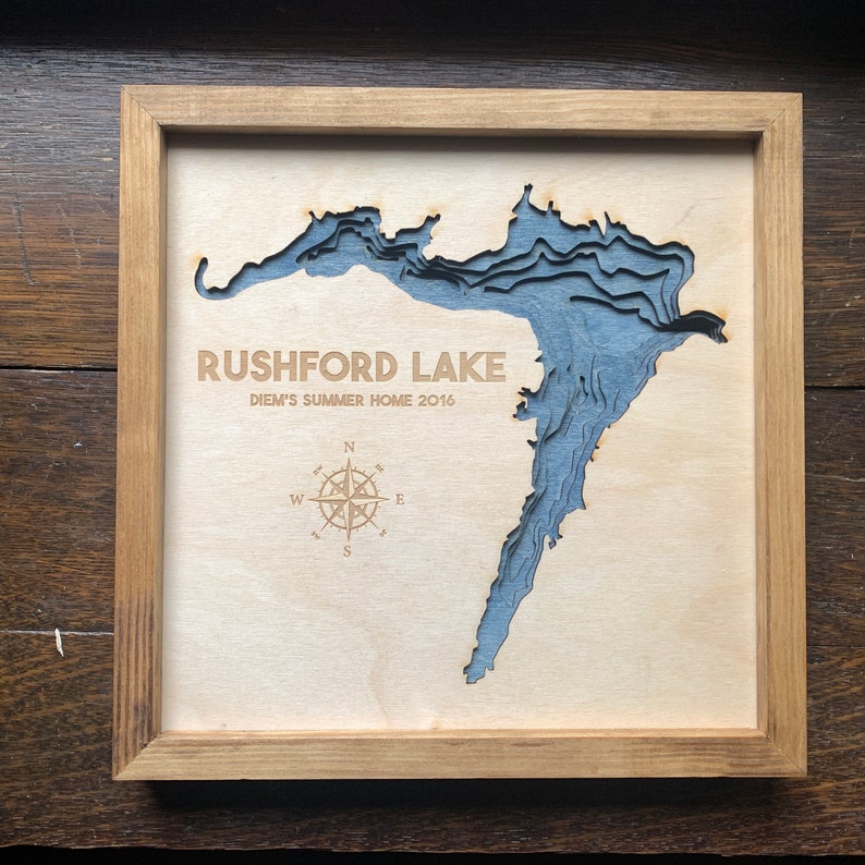 Rushford Lake New York Topographical Map Etsy
