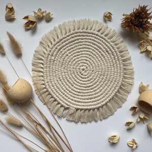 Extra Large macramé coaster | extra large plant pot mat | plant mat | boho coaster trivet | macramé diffuser mat