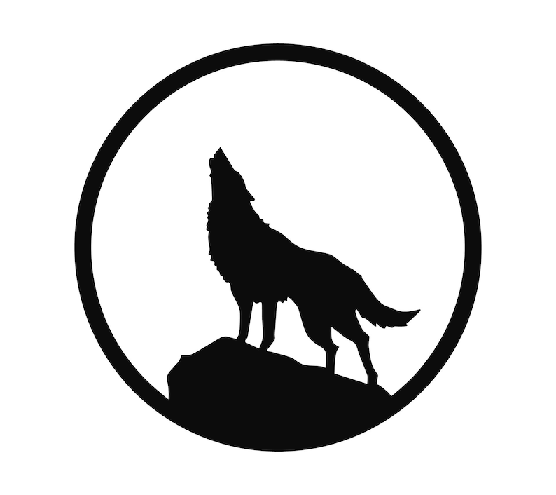 Wolf Decal/circle Wolf Decal Viny Sticker/animal Decal/car Etsy